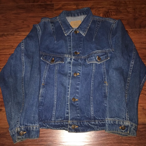 Vintage Other - Vintage Plain Pockets Jean Jacket Made in USA XL